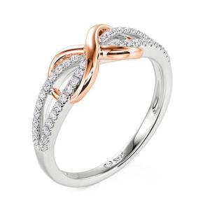 แหวนเงินแท้ชุบโรเดียมรูปอินฟินิตี้สำหรับผู้หญิง - Product Image 2