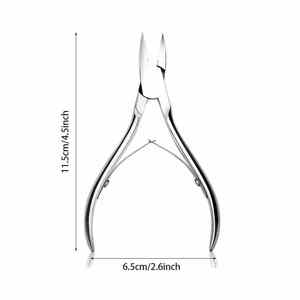 Pinces à cuticules en acier inoxydable de haute qualité coupe-ongles boîte ronde Joint simple ressort finition sable mâchoire complète 14mm lames tranchantes - Product Image 3