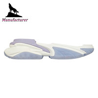 Vente en gros de semelles de chaussures de course pour hommes Wolf Brand Semelles extérieures en PU + TPU Semelles de chaussures décontractées à semelle épaisse haut de gamme
