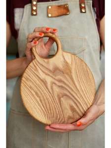 Ensemble de planche à découper en bois marbré vintage personnalisé bol rond écologique pour ustensiles de cuisine vaisselle pour les fêtes du Vietnam - Product Image 2