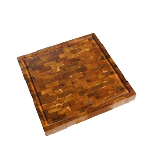 Tabla de cortar de teca de grano final SMARTWOOD de grado chef, gruesa, cuadrada, para charcutería - Product Image 1
