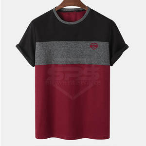 Último diseño al por mayor tasa Camiseta 100% algodón cómodo de talla grande ropa de hombre ropa casual camisetas - Product Image 1