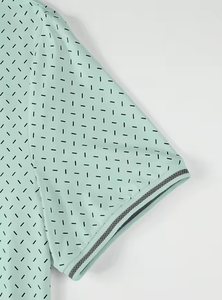 Chemises d'été décontractées pour hommes, imprimées, tricotées, à séchage rapide, manches courtes, polyester/coton - Product Image 2