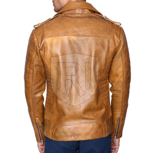 Veste en cuir de peau de vache pour hommes de haute qualité Nouveau en stock Style de rue d'hiver élégant et à la mode - Product Image 4