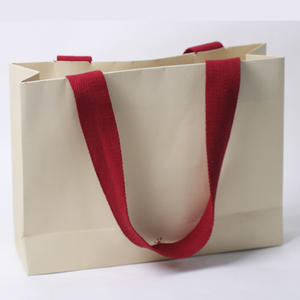 Sac de shopping en papier texturé avec logo personnalisé, artisanat de luxe, cadeau, sac de transport pour vêtements avec poignée en ruban solide - Product Image 2