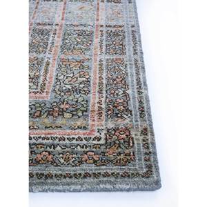 Tapis en laine afghane noué à la main Viscaya Blue, 10 mm d'épaisseur, motif médaillon abstrait rectangulaire pour la maison, le couloir, le salon - ENM-8008 (Cs-02) - Product Image 4