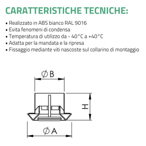Vanne de ventilation réglable en plastique ABS blanc Tecnosystemi pour registres et grilles de climatiseur - Product Image 4