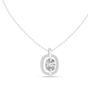 2.54 CT Oval Cut Lab Diamond <b>Pendant</b> <b>Necklace</b> VVSVS EF CVD 18KT & 14KT <b>Rose</b>, Yellow, White <b>Gold</b> Ethical Fine Jewelry - Product Image 2