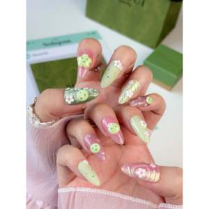 Matcha อารมณ์กดบนเล็บศิลปะที่ไม่ซ้ำกันและมีสไตล์ - Product Image 4