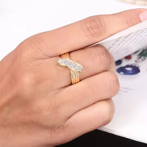 แหวนเพชรสีเหลืองทอง14K สไตล์โบโฮสำหรับผู้ชายแหวน1CT งานหมั้นงานแต่งงานสำหรับงานเลี้ยง - Product Image 4