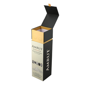 Emballage recyclable de boîte de bouteille rigide de Kraft brun pour des bouteilles de vin/jus éponge de gaufrage élégante mate écologique de stratification - Product Image 3