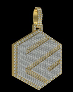 Colgante de diseño de Hip Hop de plata 925 de lujo con diamante de moissanita y bolsa de dinero helado joyería de fiesta personalizable - Product Image 1