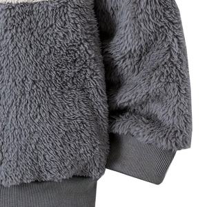 Pull en polaire sherpa chaud, quart de polaire, sweat-shirt moelleux et duveteux, pull en polaire sherpa super épais et lourd - Product Image 5