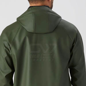 Chaqueta de lluvia larga con cremallera abierta frontal hecha a medida Chaqueta de lluvia ligera para exteriores hecha a medida - Product Image 4