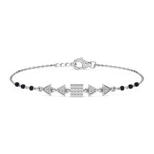 NOVAMART Fine Fine Beaded Silver Mangalsutra Bracelets Perfect Gift for Your <b>Wife</b> Wholesale Export - Product Image 5