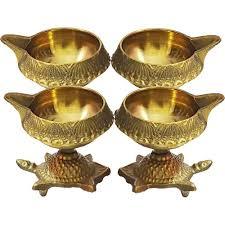 สินค้าใหม่ล่าสุดล่าสุดของตกแต่งบ้านทำจากทองเหลืองงานประดิษฐ์ทำจากฮินดู Pooja Diya - Product Image 5