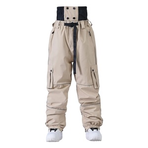 Pantalones de esquí de invierno con múltiples bolsillos transpirables holgados para hombre personalizados ropa informal estilo Hip Hop con cremallera de talla grande estampado de carga para exteriores - Product Image 1