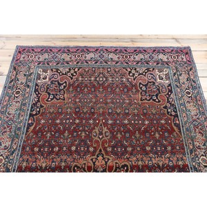 Alfombra Turca Vintage de 4.9x8.2 pies (150x250 cm), Alfombra Azul con Diseño Floral - Product Image 4