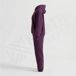 Survêtements pour femmes, taille plus, en coton, lourd, délavé à l'acide, broderie, vêtements de sport, de gym et de fitness - Product Image 3