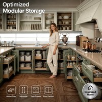 Armoires de cuisine modulaires fabricant armoires de cuisine design mdf coin autoportant garde-manger armoires de cuisine en pvc