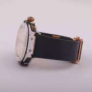 Montre de luxe pour homme, élégante, en acier inoxydable, avec saphir et moissanite VVS, mécanique, style antique, bracelet en cuir glacé, analogique, sport - Product Image 4