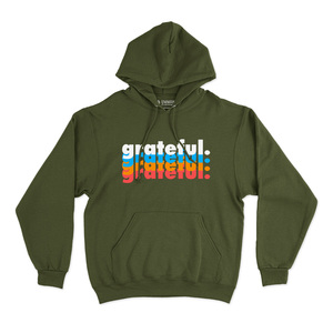 Sweat à capuche Grateful (unisexe) 100% coton French Terry, broderie 3D, impression sérigraphiée avec étiquette personnalisée, 500 g/m² - Product Image 2