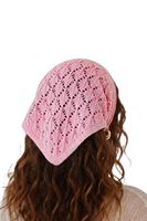 Pañuelo de Punto para Mujer, Estilo Crochet, Suave, para la Cabeza o el Cabello