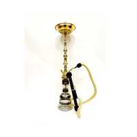 Chicha Farida Mini de Luxe Égyptienne Traditionnelle en Laiton Massif Laqué, Deux Niveaux, Hauteur 75cm, Gravée à la Main, Droite – Offre Spéciale