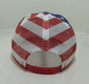 Logotipo de cuero estructurado Sombrero de camionero de tela de malla y algodón de perfil medio de color gris de alta calidad de 6 paneles en la fábrica de Vietnam - Product Image 4