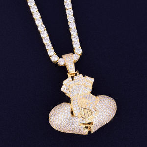 Colgantes de Hip Hop de Plata de Ley 925 a la moda, joyería fina de moda personalizada con moissanita chapados en oro y diamante para regalo - Product Image 4