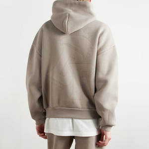 Sudadera con capucha en relieve para hombre de calidad superior, tela suave, cómoda, ajuste holgado, Capucha ajustable y mangas largas para ropa de calle - Product Image 3