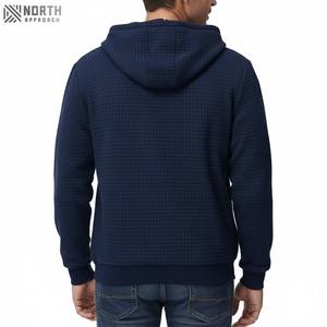 Jersey con capucha de algodón 100% para hombre, diseño de cremallera personalizado, bordado de alta calidad, ropa de calle de gran tamaño para invierno, con capucha sólida - Product Image 5