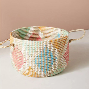 Panier de rangement pour vêtements en fibre naturelle de jonc de mer Vente en gros de paniers d'herbe de mer pour l'organisation de la maison - Product Image 6