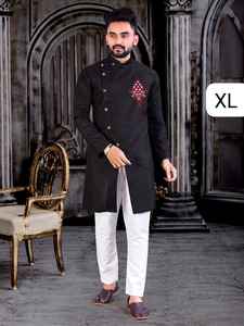 Proveedor Indio Directo, Kurta Pajama de Algodón para Hombre de Alta Calidad, Ropa Étnica Moderna para Adultos, Diseño a Mano, Talla Única en 2025 - Product Image 6