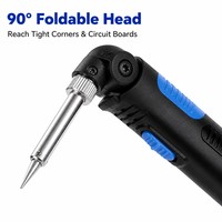 Fer à souder sans fil à batterie lithium 12V 30W à température constante avec poignée PC, stylo à souder sans fil pour réparation électronique