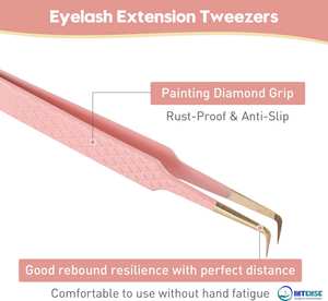 Pinzas de Acero Inoxidable de 90 Grados con Punta Lisa para Extensiones de Pestañas, Precisión Antimagnética, INTENSE SURGICAL INSTRUMENTS - Product Image 4