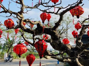 Mi automne avec lanterne en soie suspendue extérieure de qualité supérieure pour la décoration vintage du Vietnam 2024 - Product Image 2