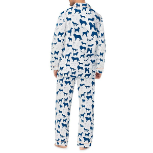 Pijama de Seda 100% para Hombre, Personalizado al por Mayor, Satinado, Transpirable, de Secado Rápido, Manga Larga, Dos Piezas, Sólido, Cómodo y Sexy - Product Image 3