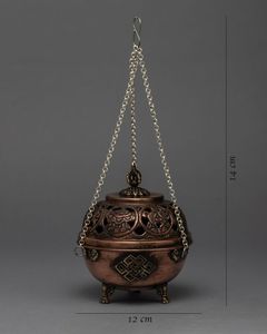 Récipient de cône d'encens de brûleur d'encens chrétien suspendu en laiton traditionnel pour accrocher le meilleur pour votre décor à la maison à bas prix - Product Image 2