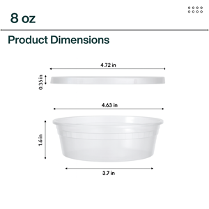 ProTakeOut 8/16/32 oz Heavy-Duty PP Deli Containers with Lids 48 Sets Microwave & <b>Freezer</b> Safe Durable for Meal Prep - Product Image 4