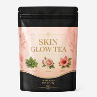 Thé éclatant aux saveurs personnalisées 100% naturel, marque privée, à base de plantes, pour la beauté et l'éclaircissement de la peau