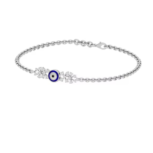 IGI Certified Lab Grown Round Brilliant Cut Diamond Charm <b>Bracelet</b> in <b>Solid</b> 925 Sterling <b>Silver</b> - Product Image 1