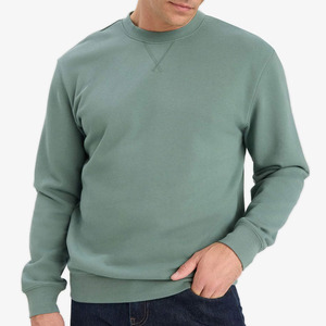 เสื้อสเวตเชิ้ตคอกลมผู้ชาย สีพื้น ทรงปกติ ผ้าฝ้าย ใส่สบาย ระบายอากาศได้ดี แห้งเร็ว กันลม แขนยาว - Product Image 1
