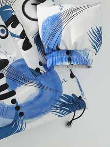 Manteau Puffer Imprimé Graphique Poches Coupe-Vent à Capuche Bomber Outwear Casual Plus Size Puffer Jacket - Product Image 5