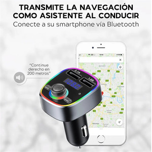 Transmetteur FM Bluetooth pour voiture, audio mains libres USB - Couleurs assorties - Product Image 5