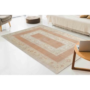 พรมตุรกีทรงเรขาคณิต: พรมแบบเปอร์เซียกันลื่น, พรมพิมพ์ลาย, พร้อมพรมขนนุ่ม - Product Image 3