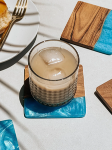 Posavasos de madera ecológicos artesanales de resina de estilo Hada modernos hechos a mano para negocios y regalos - Product Image 2