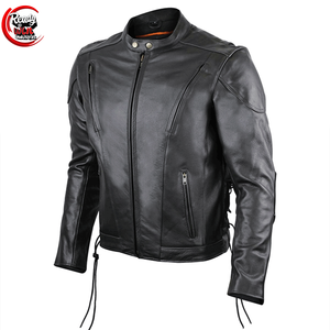 Veste de course en cuir blanc de haute qualité pour hommes Vêtements de sport de moto personnalisables Moto High Street - Product Image 1