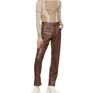 กางเกงหนังลำลองคุณภาพดีที่สุดสำหรับผู้ชาย เอวกลาง น้ำหนักปานกลาง แฟชั่นสำหรับกิจกรรมกลางแจ้ง พร้อมเทคนิคการปักลาย ขายดี สไตล์ใหม่ - Product Image 6