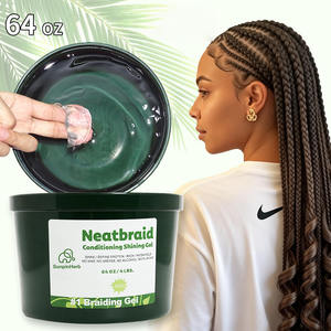 Cire pour tresses en vrac de 64 oz, gel capillaire unisexe, tenue forte pour cheveux secs, tressage, coiffage longue durée - Product Image 1